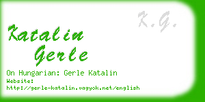 katalin gerle business card